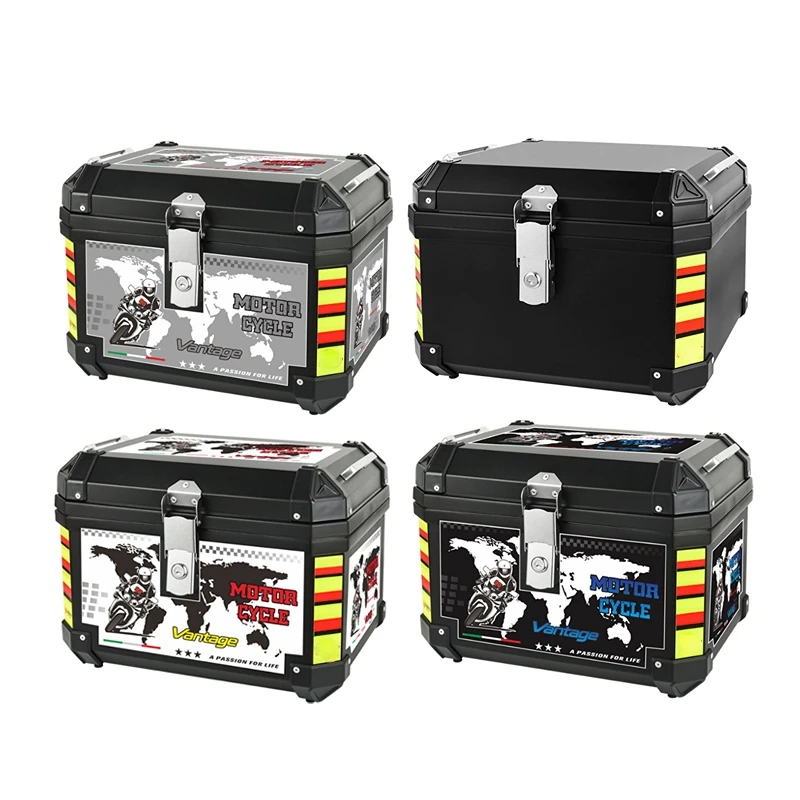 Universal-48L-Motorcycle-Rear-Top-Case-ABS-Plastic-Moto-Luggage-Storage-Tail-Box-Waterproof-Motorcycle-Trunk.webp Universal 48L Motorcycle Rear Top Case ABS Plastic Moto Luggage Storage Tail Box Waterproof Motorcycle Trunk Key Lock Tool Box - Image 1